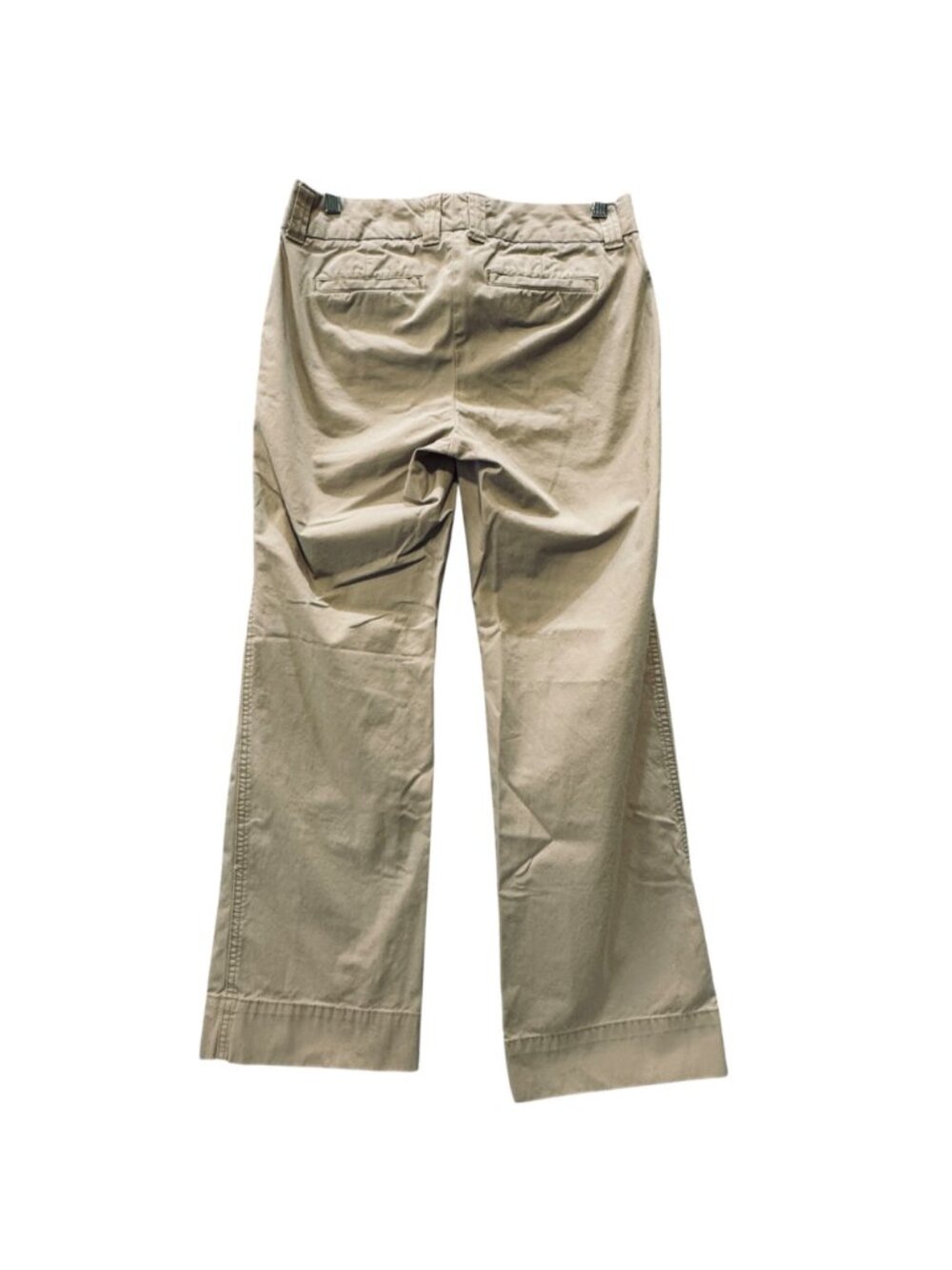 Gap Favorite Chinos Women's Size 4 Ankle Wide Leg Light Khaki Cotton Y2K Style - Picture 2 of 9
